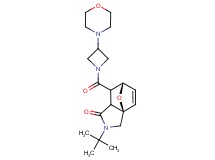 (3aR*,6S*)-2-tert-butyl-7-[(3-morpholin-4-ylazetidin-1-yl)carbonyl]-2,3,7,7a-tetrahydro-3a,6-epoxyisoindol-1(6H)-one