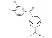 (1S*,5R*)-3-acetyl-6-(4-fluoro-3-methylbenzoyl)-3,6-diazabicyclo[3.2.2]nonane