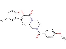 1-[(3,5-dimethyl-1-benzofuran-2-yl)carbonyl]-4-(4-methoxybenzoyl)piperazine