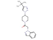 1-{2-[4-(4-tert-butyl-1H-1,2,3-triazol-1-yl)piperidin-1-yl]-2-oxoethyl}-1H-indazole