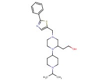 2-{1-(1-isopropyl-4-piperidinyl)-4-[(2-phenyl-1,3-thiazol-5-yl)methyl]-2-piperazinyl}ethanol