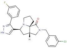 (3aS*,5S*,9aS*)-2-(3-chlorobenzyl)-5-[3-(3-fluorophenyl)-1H-pyrazol-4-yl]hexahydro-7H-pyrrolo[3,4-g]pyrrolizin-1(2H)-one