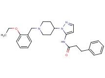 N-{1-[1-(2-ethoxybenzyl)-4-piperidinyl]-1H-pyrazol-5-yl}-3-phenylpropanamide