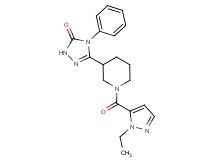 5-{1-[(1-ethyl-1H-pyrazol-5-yl)carbonyl]piperidin-3-yl}-4-phenyl-2,4-dihydro-3H-1,2,4-triazol-3-one