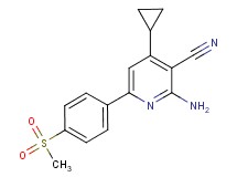 2-amino-4-cyclopropyl-6-[4-(methylsulfonyl)phenyl]nicotinonitrile