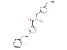 N-[(5-ethyl-1,2,4-oxadiazol-3-yl)methyl]-2-[(2-fluorophenoxy)methyl]-N-methyl-1,3-oxazole-4-carboxamide
