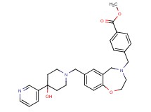methyl 4-{[7-{[4-hydroxy-4-(3-pyridinyl)-1-piperidinyl]methyl}-2,3-dihydro-1,4-benzoxazepin-4(5H)-yl]methyl}benzoate