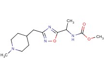 methyl (1-{3-[(1-methylpiperidin-4-yl)methyl]-1,2,4-oxadiazol-5-yl}ethyl)carbamate