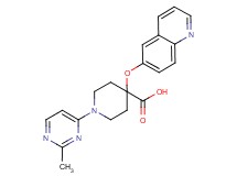 1-(2-methylpyrimidin-4-yl)-4-(quinolin-6-yloxy)piperidine-4-carboxylic acid