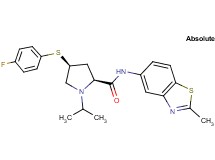 (4S)-4-[(4-fluorophenyl)thio]-1-isopropyl-N-(2-methyl-1,3-benzothiazol-5-yl)-L-prolinamide
