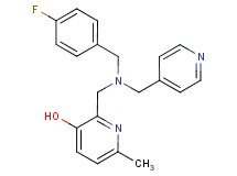 2-{[(4-fluorobenzyl)(pyridin-4-ylmethyl)amino]methyl}-6-methylpyridin-3-ol