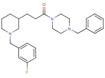 1-benzyl-4-{3-[1-(3-fluorobenzyl)-3-piperidinyl]propanoyl}piperazine