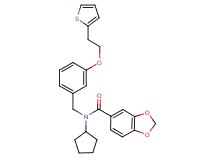 N-cyclopentyl-N-{3-[2-(2-thienyl)ethoxy]benzyl}-1,3-benzodioxole-5-carboxamide