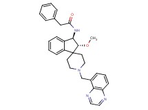 N-[(2R*,3R*)-2-methoxy-1'-(5-quinoxalinylmethyl)-2,3-dihydrospiro[indene-1,4'-piperidin]-3-yl]-2-phenylacetamide