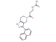 N-{3-[3-(1-naphthyl)-1,4,6,7-tetrahydro-5H-pyrazolo[4,3-c]pyridin-5-yl]-3-oxopropyl}urea