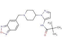 N-{1-[1-(2,1,3-benzoxadiazol-5-ylmethyl)-4-piperidinyl]-1H-pyrazol-5-yl}-2,2-dimethylpropanamide