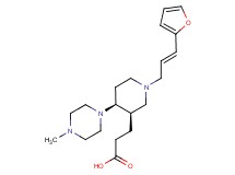 3-[(3R*,4S*)-1-[(2E)-3-(2-furyl)prop-2-en-1-yl]-4-(4-methylpiperazin-1-yl)piperidin-3-yl]propanoic acid