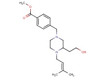 methyl 4-{[3-(2-hydroxyethyl)-4-(3-methyl-2-buten-1-yl)-1-piperazinyl]methyl}benzoate