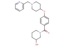 1-(4-{[1-(2-pyridinylmethyl)-4-piperidinyl]oxy}benzoyl)-3-piperidinol