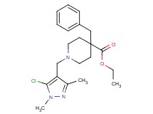 ethyl 4-benzyl-1-[(5-chloro-1,3-dimethyl-1H-pyrazol-4-yl)methyl]-4-piperidinecarboxylate