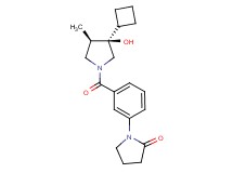 1-(3-{[(3R*,4R*)-3-cyclobutyl-3-hydroxy-4-methyl-1-pyrrolidinyl]carbonyl}phenyl)-2-pyrrolidinone