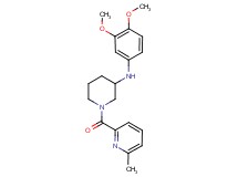 N-(3,4-dimethoxyphenyl)-1-[(6-methyl-2-pyridinyl)carbonyl]-3-piperidinamine