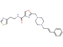 2-({4-[(2E)-3-phenyl-2-propen-1-yl]-1-piperazinyl}methyl)-N-[2-(1,3-thiazol-4-yl)ethyl]-1,3-oxazole-4-carboxamide