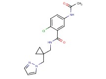 5-(acetylamino)-2-chloro-N-{[1-(1H-pyrazol-1-ylmethyl)cyclopropyl]methyl}benzamide