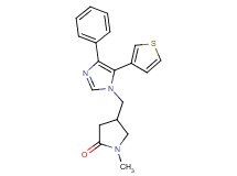 1-methyl-4-{[4-phenyl-5-(3-thienyl)-1H-imidazol-1-yl]methyl}pyrrolidin-2-one