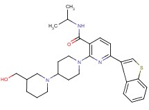 6-(1-benzothien-3-yl)-2-[3-(hydroxymethyl)-1,4'-bipiperidin-1'-yl]-N-isopropylnicotinamide