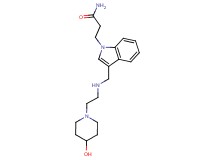3-[3-({[2-(4-hydroxypiperidin-1-yl)ethyl]amino}methyl)-1H-indol-1-yl]propanamide