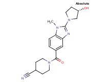 1-({2-[(3S)-3-hydroxy-1-pyrrolidinyl]-1-methyl-1H-benzimidazol-5-yl}carbonyl)-4-piperidinecarbonitrile
