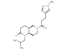 (4aS*,8aR*)-1-isobutyl-6-[3-(1-methyl-1H-pyrazol-4-yl)propanoyl]octahydro-1,6-naphthyridin-2(1H)-one