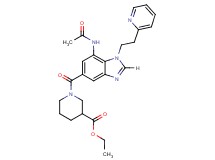 ethyl 1-({7-(acetylamino)-1-[2-(2-pyridinyl)ethyl]-1H-benzimidazol-5-yl}carbonyl)-3-piperidinecarboxylate