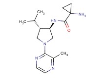 1-amino-N-[rel-(3R,4S)-4-isopropyl-1-(3-methyl-2-pyrazinyl)-3-pyrrolidinyl]cyclopropanecarboxamide hydrochloride