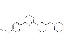 5-(4-methoxyphenyl)-3-[3-(4-morpholinylmethyl)-1-piperidinyl]-1,2,4-triazine