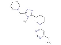 4-ethyl-6-{3-[4-methyl-5-(piperidin-1-ylmethyl)-4H-1,2,4-triazol-3-yl]piperidin-1-yl}pyrimidine