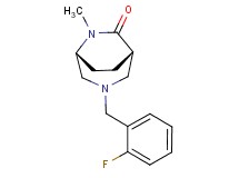 (1S*,5R*)-3-(2-fluorobenzyl)-6-methyl-3,6-diazabicyclo[3.2.2]nonan-7-one