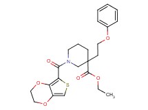 ethyl 1-(2,3-dihydrothieno[3,4-b][1,4]dioxin-5-ylcarbonyl)-3-(2-phenoxyethyl)-3-piperidinecarboxylate