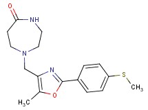 1-({5-methyl-2-[4-(methylthio)phenyl]-1,3-oxazol-4-yl}methyl)-1,4-diazepan-5-one