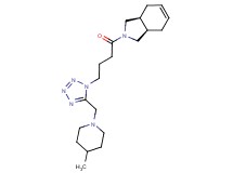 (3aR*,7aS*)-2-(4-{5-[(4-methylpiperidin-1-yl)methyl]-1H-tetrazol-1-yl}butanoyl)-2,3,3a,4,7,7a-hexahydro-1H-isoindole