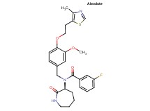 3-fluoro-N-{3-methoxy-4-[2-(4-methyl-1,3-thiazol-5-yl)ethoxy]benzyl}-N-[(3S)-2-oxo-3-azepanyl]benzamide