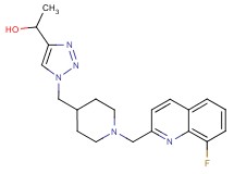 1-[1-({1-[(8-fluoro-2-quinolinyl)methyl]-4-piperidinyl}methyl)-1H-1,2,3-triazol-4-yl]ethanol trifluoroacetate (salt)