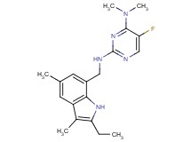 N~2~-[(2-ethyl-3,5-dimethyl-1H-indol-7-yl)methyl]-5-fluoro-N~4~,N~4~-dimethylpyrimidine-2,4-diamine