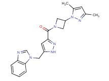 1-[(3-{[3-(3,5-dimethyl-1H-pyrazol-1-yl)azetidin-1-yl]carbonyl}-1H-pyrazol-5-yl)methyl]-1H-benzimidazole
