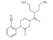 2-[2-oxo-4-(2-propylpentanoyl)-1-piperazinyl]benzonitrile