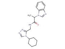 2-(1H-benzimidazol-1-yl)-N-[(4-cyclohexyl-4H-1,2,4-triazol-3-yl)methyl]propanamide