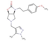 (3aS*,6aR*)-5-[(1,5-dimethyl-1H-pyrazol-4-yl)methyl]-3-[2-(4-methoxyphenyl)ethyl]hexahydro-2H-pyrrolo[3,4-d][1,3]oxazol-2-one