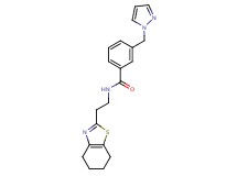 3-(1H-pyrazol-1-ylmethyl)-N-[2-(4,5,6,7-tetrahydro-1,3-benzothiazol-2-yl)ethyl]benzamide
