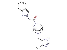 2-(2-{(1S*,5R*)-3-[(4-methyl-1H-imidazol-5-yl)methyl]-3,6-diazabicyclo[3.2.2]non-6-yl}-2-oxoethyl)-2H-indazole